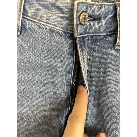 Abercrombie & Fitch Womens The Crop Wide Leg High Rise Jeans Size 29 Blue Light - Picture 6 of 10